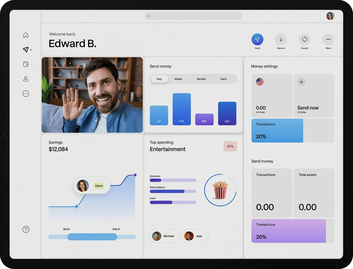 Product dashboard interface preview